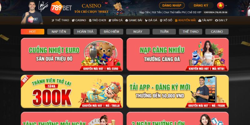 Khuyến mãi 789Bet thả ga nhận thưởng